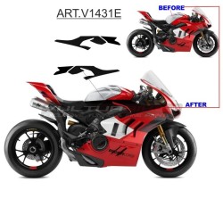 Autocollants noirs pour carénages latérale supérieure - Ducati Panigale V4 / V4S / V4 R / V4SP2