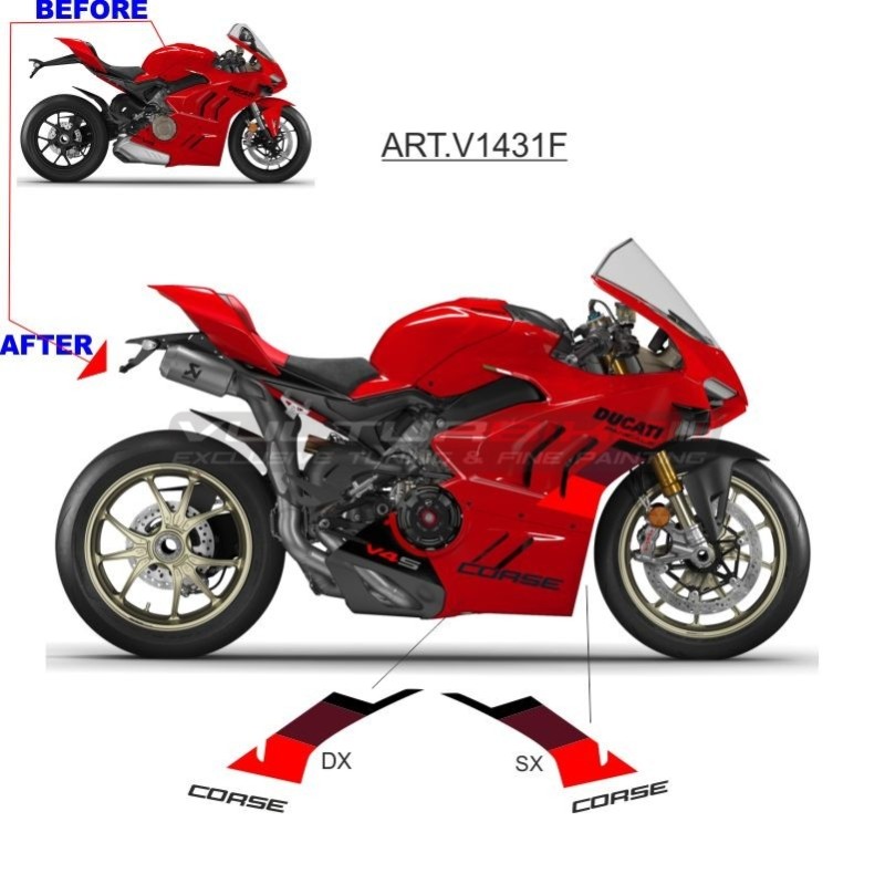 Aufkleber-Kit für Seitenwände - Ducati Panigale V4 / V4S / V4R / V4SP2