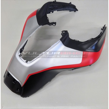 Cubierta del tanque de carbono efecto aluminio cepillado - Ducati Multistrada V4 / V4S