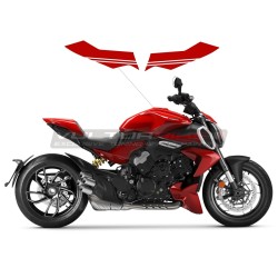 Adesivi prespaziati per cover airbox - Ducati Diavel V4