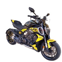 Complete yellow and graphite sticker kit - Ducati Diavel V4