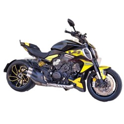 Complete yellow and graphite sticker kit - Ducati Diavel V4