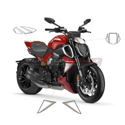 Kit autocollants blancs et tricolores - Ducati Diavel V4