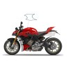 Adesivo per cover batteria bianco con bordino nero - Ducati Streetfighter V4 / V4S