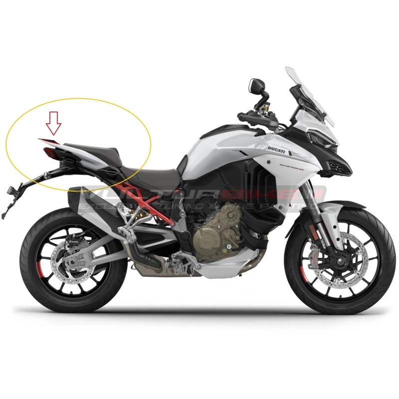 Codino con maniglione "versione RS" per Ducati Multistrada V4S Iceberg White