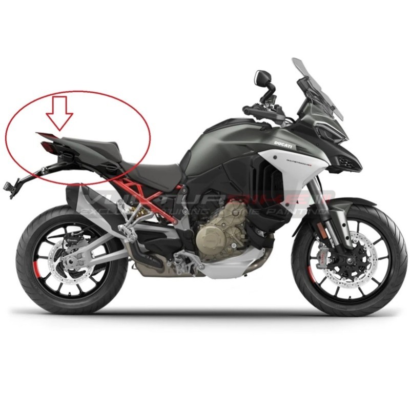 Tail with handle "RS version" for Ducati Multistrada V4S Aviator Gray