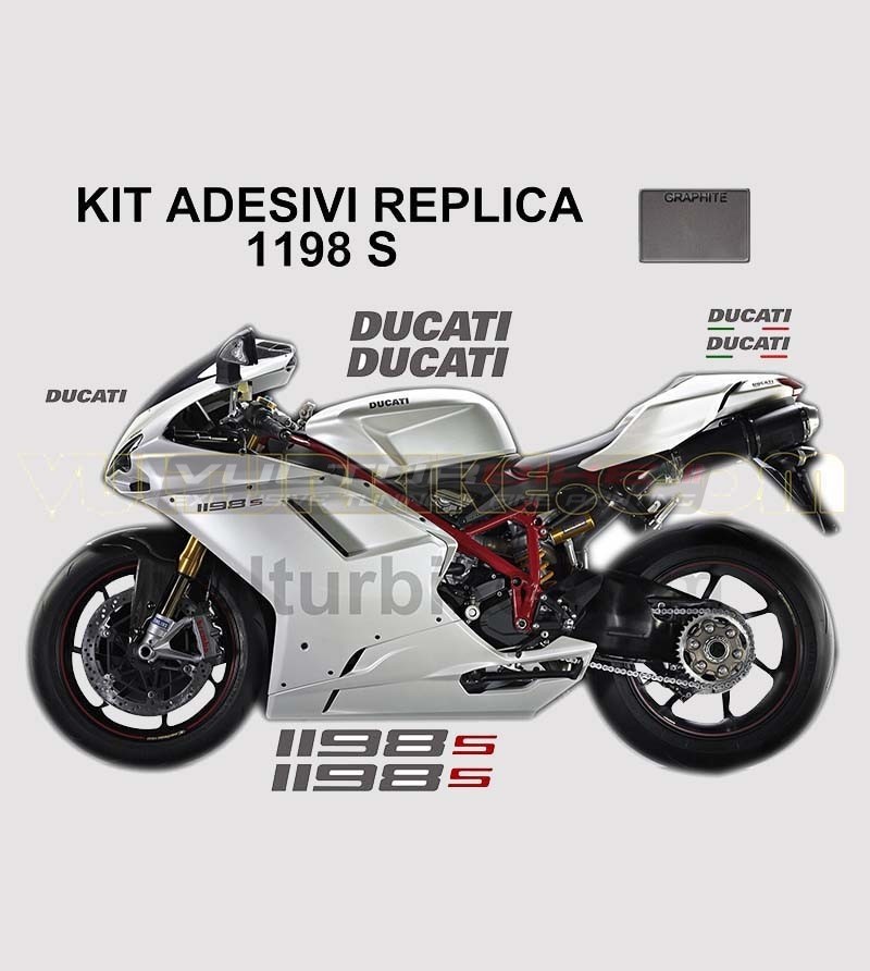 Kit adesivi originali replica colorati - Ducati 1198/1198S/1198SP