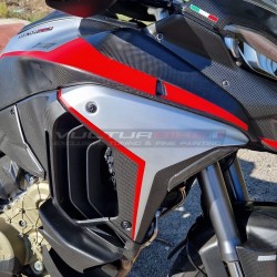 Brushed aluminium effect carbon panels - Ducati Multistrada V4 / V4S