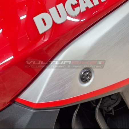 Carbon-Paneele aus gebürstetem Aluminium - Ducati Multistrada V4 / V4S
