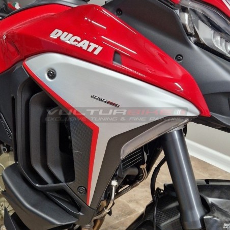 Carbon-Paneele aus gebürstetem Aluminium - Ducati Multistrada V4 / V4S