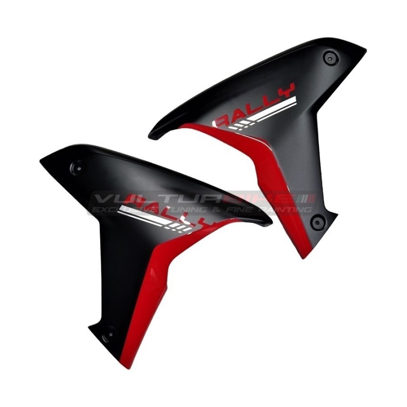 Pannelli laterali originali versione red / matt black - Ducati Multistrada V4 Rally