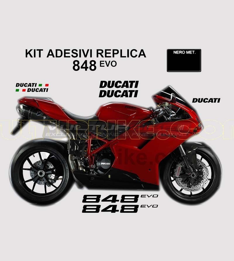 Kit adesivi originali replica colorati - Ducati 848/848evo