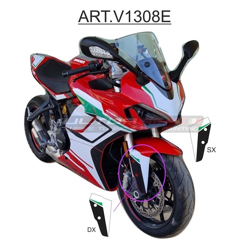 Adesivi per parafango tricolor design - Ducati Supersport 950