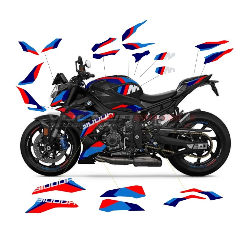 Custom blue red sticker kit for Bmw S1000R