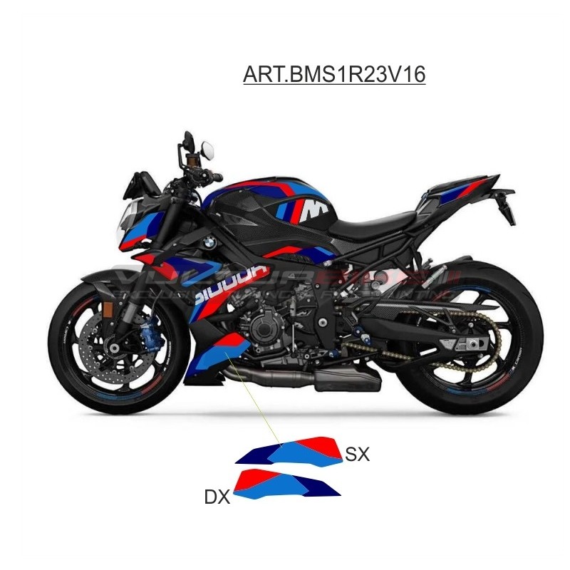 Pair of tricolor stickers for lower fairings - BMW S1000R