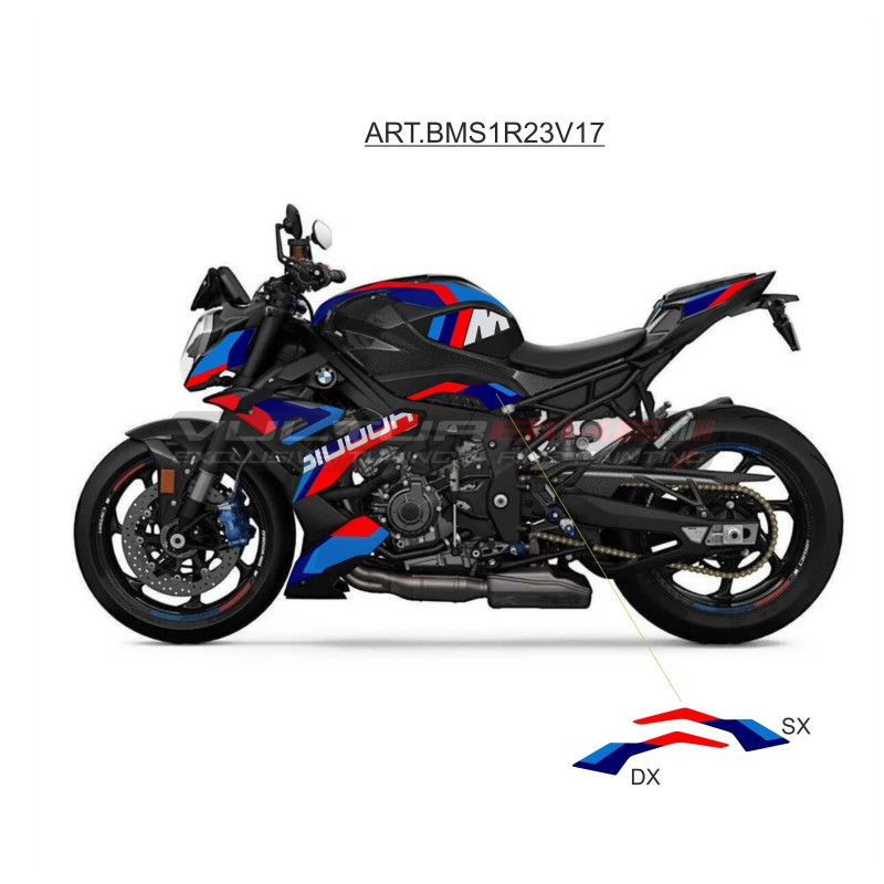 Pair of tricolor stickers for upper fairings - BMW S1000R