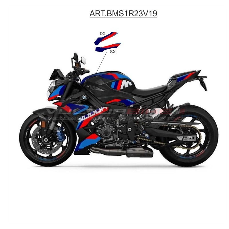 Par de pegatinas de depósito tricolor - BMW S1000R