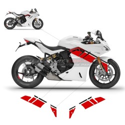 Autocollants rouges et noirs pour panneaux latéraux - Ducati Supersport 950 / 950S