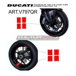 Pegatinas de canal de rueda - todos los modelos Ducati 17 pulgadas