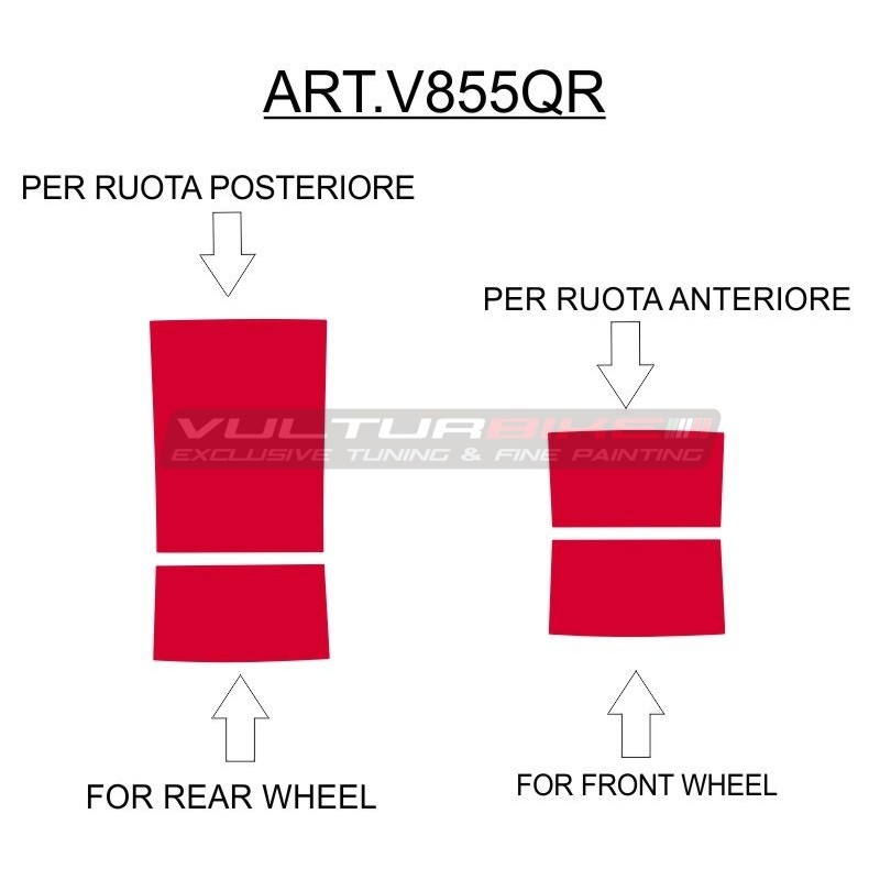 Adesivi per canale ruota design Grand Tour - ruote Ducati universali