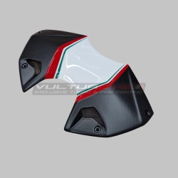 Carbon battery cover tricolor design - Ducati Streetfighter V4 / V4S