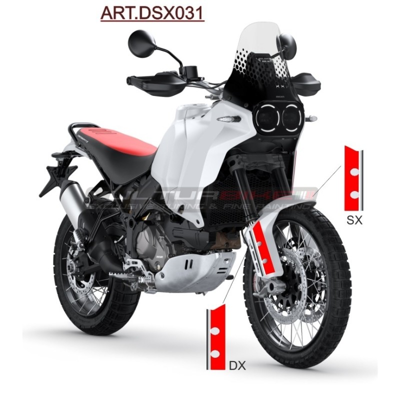 Autocollants Stripe Design pour garde-boue avant - Ducati DesertX