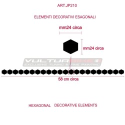 Elementi esagonali per decorazioni varie