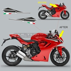 Performance decorative stickers for upper fairings - Ducati Supersport 950