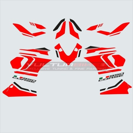 Red decals complete kit - Ducati Supersport 950 / 950S