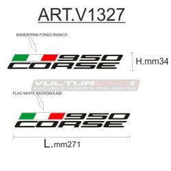 950 / 950S Corse Aufkleber mit Vorabstand und Trikolore