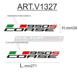 950 / 950S Corse Aufkleber mit Vorabstand und Trikolore