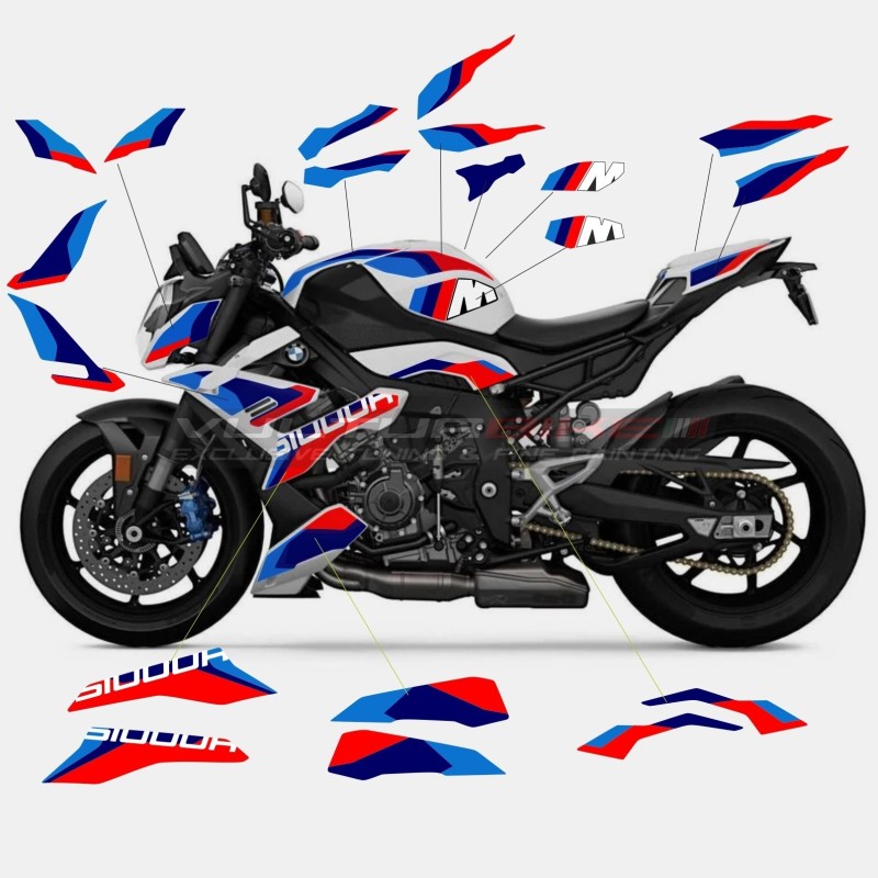 Kit adesivi personalizzati rosso blu per Bmw S1000R