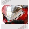 Slim windshield number holder sticker with strip - Ducati Panigale 899/1199