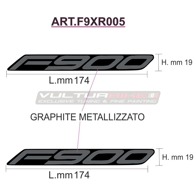 "F900" stickers metallic color - BMW F900XR