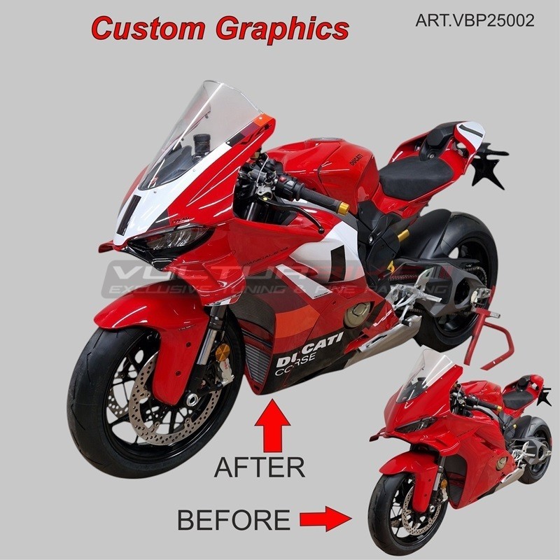 Full graphics compatible with Ducati Panigale V4