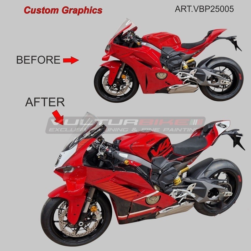 Custom graphics with race number of your choice for Ducati Panigale V4 / V4S