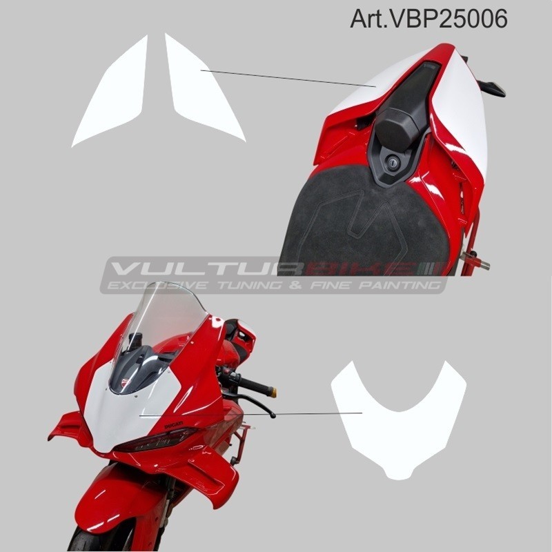 Windshield and tail number plate stickers for Ducati Panigale V4 / V4S