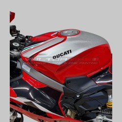 Custom decorative elements for Ducati Panigale V4 tank