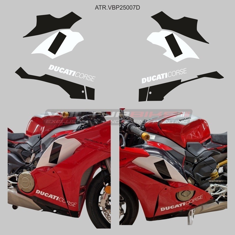 Custom decorative elements for side fairings Ducati Panigale V4