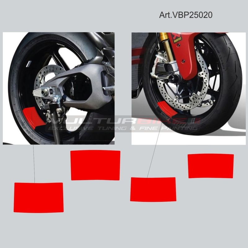 Customizable decorative stickers for wheel channel Ducati Panigale V4