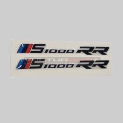 Pair of custom 3D resin stickers - BMW S1000RR