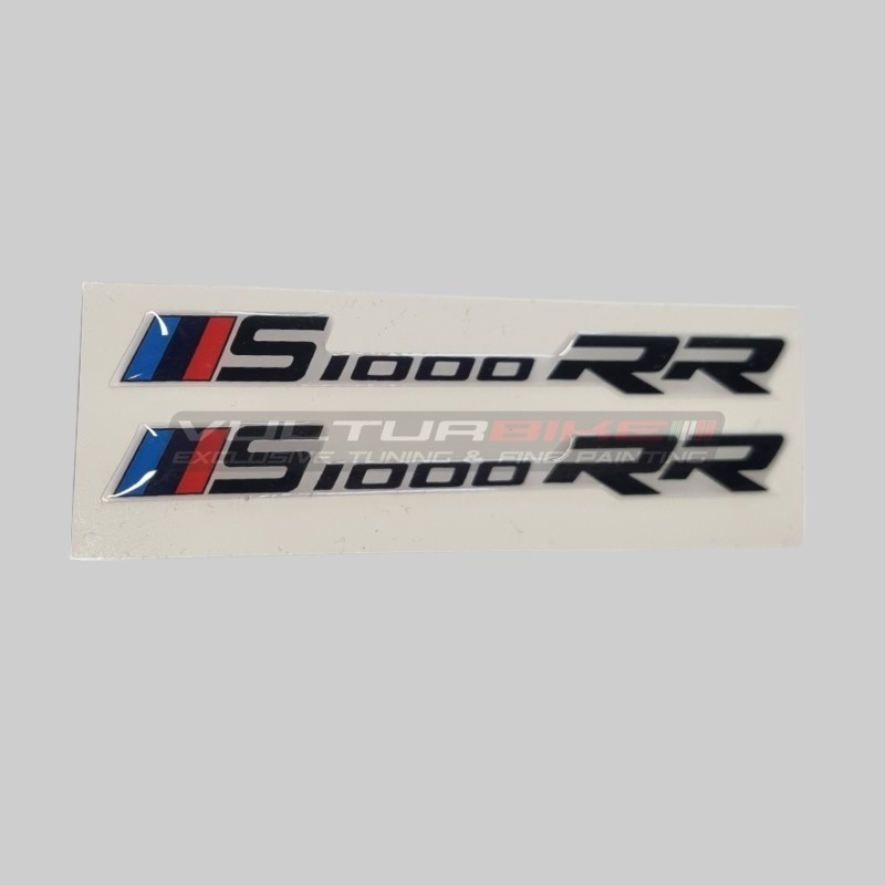 Paire de stickers 3D personnalisés en résine - BMW S1000RR