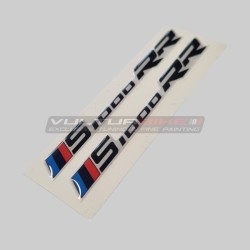 Pair of custom 3D resin stickers - BMW S1000RR