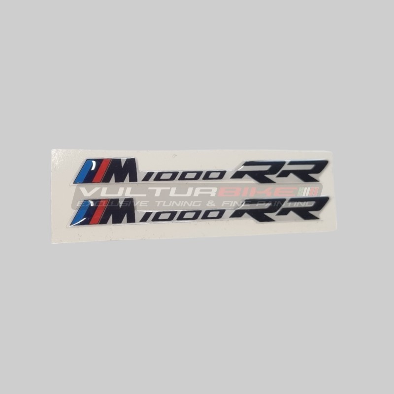 Pair of custom 3D resin stickers - BMW M1000RR