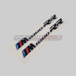 Pair of custom 3D resin stickers - BMW M1000RR