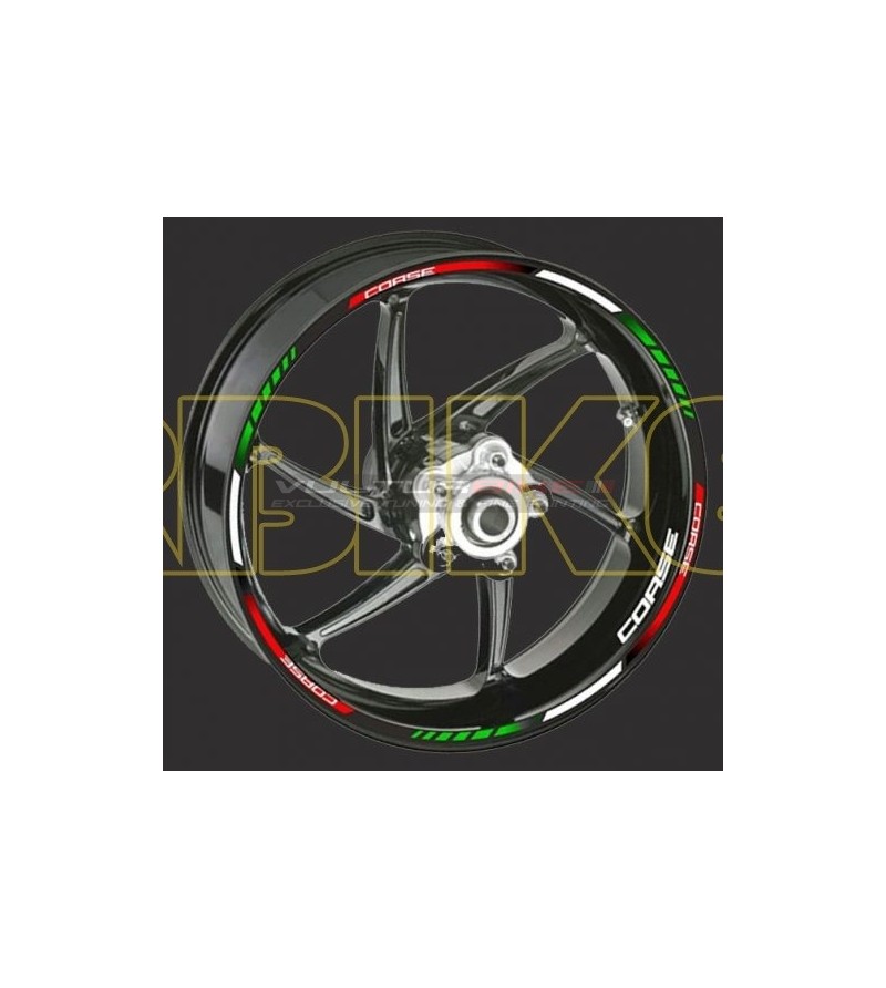 Tricolor Räder Racing Aufkleber - Universal