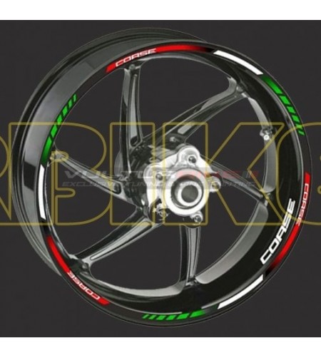 Autocollant tricolor wheels racing - Universal