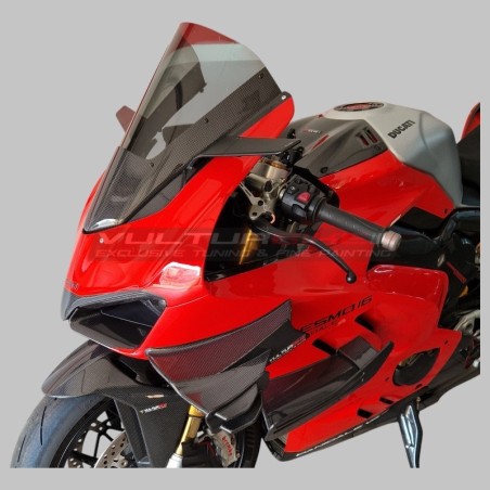 Pare-brise en carbone augmenté de 30 mm de fumée légère - Ducati Panigale V4