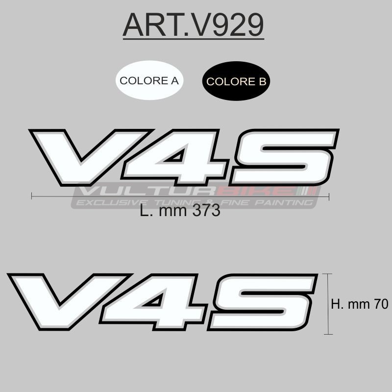 Klebebeschriftung - alle "V4S"-Modelle