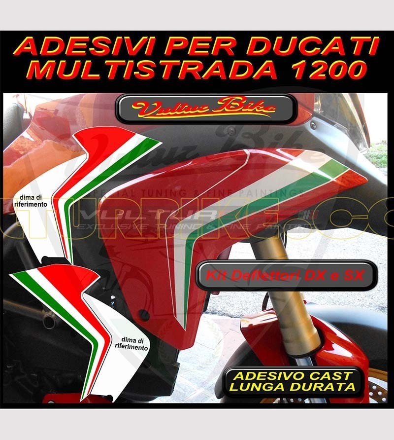 Kit adesivi per deflettori Ducati Multistrada 1200 2010/2014